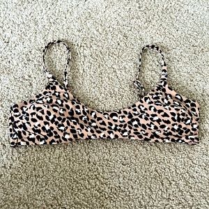 Cheetah Print size medium scoop bikini top